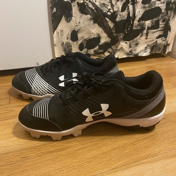 Under Armour Glyde RM Softball Cleats in Black/White - Picture 1 of 5